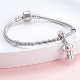 Elephant Mother and Baby charm 925 Sterling Silver  Mum | Mummy Gift Elephant Charm