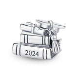 2024 Graduation Charm Fits European Style Bracelets, 2024 Graduation Gift, 2024 Graduation Jewelry, 2024 Graduation Keepsake, Bracelet Charm