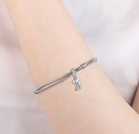 Elephant Mother and Baby charm 925 Sterling Silver  Mum | Mummy Gift Elephant Charm