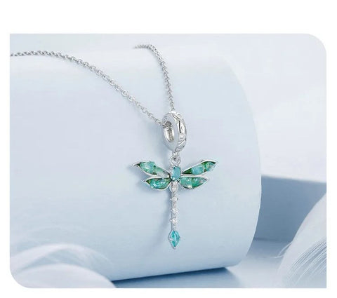 Dragonfly 925 Silver Charm European style Bracelet, Necklace charm, 925 Charm, Gifts for her Dragonfly Charm