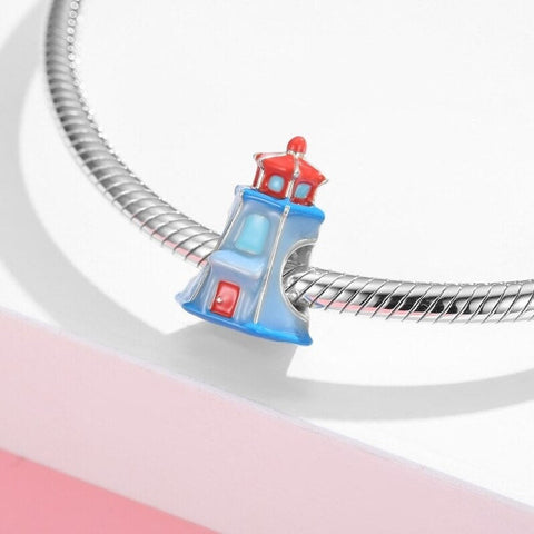 Anime Charm, Lighthouse Charm, Charm, Lighthouse Charm, S925 Sterling Silver Charms for Bracelet, charms for necklace