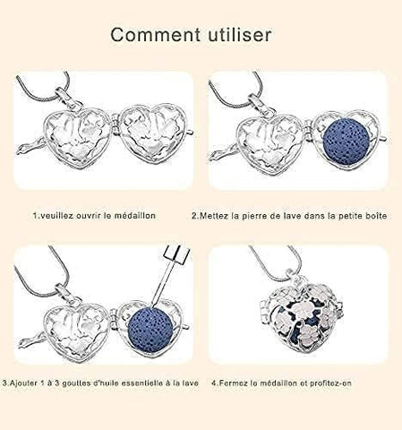 Tree of Life  Volcanic Stone Necklace Aromatherapy Essential Oil Lava Stone Diffuser Necklace Jewelry for Women Gift 14mm Cage 7 Stones