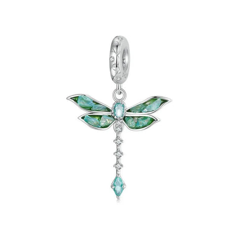 Dragonfly 925 Silver Charm European style Bracelet, Necklace charm, 925 Charm, Gifts for her Dragonfly Charm