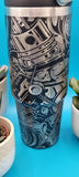 Car Parts, auto Mechanic, auto gear  Laser Engraved Custom Seamless 30oz Double Wall Insulated Tumbler