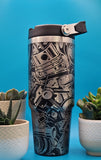 Car Parts, auto Mechanic, auto gear  Laser Engraved Custom Seamless 30oz Double Wall Insulated Tumbler