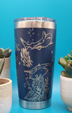 Sharks Ocean Scene Laser Engraved Custom Seamless 20oz Double Wall Insulated Tumbler Travel mug