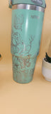 Butterflies Blooming Garden Laser Engraved 30oz Double Wall Insulated Tumbler Custom Seamless Tumbler