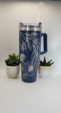 Koi Fish 40oz Double Wall Insulated Tumbler with Handles Gift for mom, Granny, sister, Niece, Teacher gift, Fish lover, Prosperity Luck