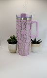 Dog paw prints 40oz Double Wall Insulated Tumbler with Handles Gift for mom, Granny, sister, Niece, Teacher dog lover