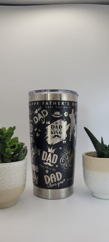 Dad, day, father's day gift Laser Engraved 20oz Double Wall Insulated Tumbler Travel mug,Seamless Tumbler ,Gift for dad, grandpa