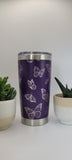 Butterflies gift Laser Engraved 20oz Double Wall Insulated Tumbler Travel mug,Seamless Tumbler ,Gift for mum,daughter, sisiter