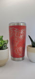 Peonies Flowers gift Laser Engraved 20oz Double Wall Insulated Tumbler Travel mug,Seamless Tumbler ,Gift for mum,daughter, sisiter