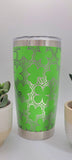 Irish Shamrocks Laser Engraved 20oz Double Wall Insulated Tumbler Travel mug,Seamless Tumbler ,Gift for mum,daughter, Gym buddy Dad