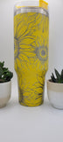 Sunflowers, Garde gift, Floral gift 40oz Double Wall Insulated Tumbler with Handles Gift for mom, Granny, sister, Niece, Teacher gift