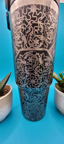 Swear|cuss Word Mandala F*ck Mandala Laser Engraved 30oz Double Wall Insulated Tumbler Custom Seamless Tumbler