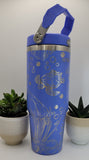 Under the sea, turtles, ocean Laser Engraved 30oz Double Wall Insulated Tumbler Custom Seamless Tumbler