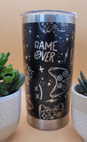 Gaming mug Laser Engraved 20oz Double Wall Insulated Tumbler Travel mug, custom Seamless Tumbler ,Gift for dad, Gamer,teenager gift