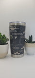 Airplane, aviation, Pilot Laser Engraved 20oz Double Wall Insulated Tumbler Travel mug,Seamless Tumbler ,Gift for plane spotter