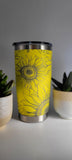 Sunflowers Laser Engraved 20oz Double Wall Insulated Tumbler Travel mug,Seamless Tumbler ,Gift for mum