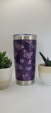 Butterflies gift Laser Engraved 20oz Double Wall Insulated Tumbler Travel mug,Seamless Tumbler ,Gift for mum,daughter, sisiter