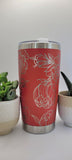 Peonies Flowers gift Laser Engraved 20oz Double Wall Insulated Tumbler Travel mug,Seamless Tumbler ,Gift for mum,daughter, sisiter