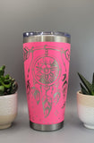 Boho, Dream catcher, Paisley Laser Engraved 20oz Double Wall Insulated Tumbler Travel mug, Gift for mum,daughter, sister