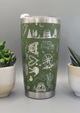 Off Road, 4x4, Adventure, Car, Camping Laser Engraved 20oz Double Wall Insulated Tumbler Travel mug, Gift for dad, granddad, mom,brother