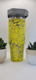 Neon Yellow Sunflowers Blooming Garden Laser Engraved 30oz Double Wall Insulated Tumbler Custom Seamless Tumbler