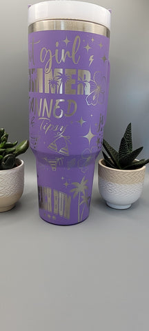 Hot Girls summer Vaccation 40oz Double Wall Insulated Tumbler with Handles Gift for mom, Granny, sister, Teacher gift