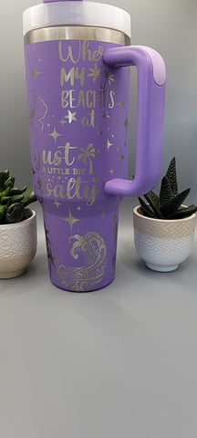 Hot Girls summer Vaccation 40oz Double Wall Insulated Tumbler with Handles Gift for mom, Granny, sister, Teacher gift