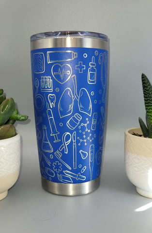 Doctor, nurse graduate gift medical gift Laser Engraved 20oz Double Wall Insulated Tumbler Travel mug,Seamless Tumbler ,Gift