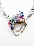 Rainbow Butterfly Charm Dangle Charm 925 Silver Charm European style Bracelet Necklace Butterfly Charm