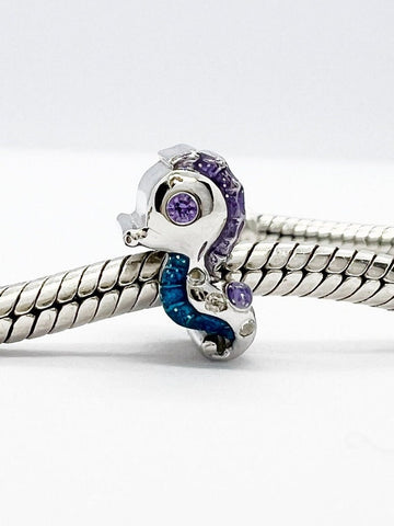 Sea Horse  charm Beach Sea charm European style Charm Sterling Silver Charm, Bracelet Necklace Charm, 925 Charm Seahorse charm
