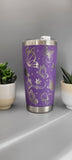 Mystic Butterflies Laser Engraved 20oz Double Wall Insulated Tumbler Travel mug,Seamless Tumbler ,Gift for mum,daughter, sisiter