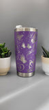 Mystic Butterflies Laser Engraved 20oz Double Wall Insulated Tumbler Travel mug,Seamless Tumbler ,Gift for mum,daughter, sisiter