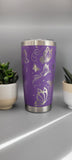 Mystic Butterflies Laser Engraved 20oz Double Wall Insulated Tumbler Travel mug,Seamless Tumbler ,Gift for mum,daughter, sisiter