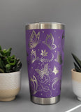 Mystic Butterflies Laser Engraved 20oz Double Wall Insulated Tumbler Travel mug,Seamless Tumbler ,Gift for mum,daughter, sisiter