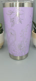 Carnations Lily Of The Valley and Violets gift Laser Engraved 20oz Double Wall Insulated Tumbler Travel mug, Gift for mum,daughter, sister