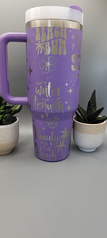 Hot Girls summer Vaccation 40oz Double Wall Insulated Tumbler with Handles Gift for mom, Granny, sister, Teacher gift