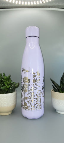 Blooming Garden water bottle full Laser Engraved 500ml Insulated Water Bottle Custom Gift for sister, daughter, mom, Granny