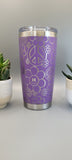 Daisy and Peace Laser Engraved 20oz Double Wall Insulated Tumbler Travel mug,Seamless Tumbler ,Gift for daughter, niece, Friend