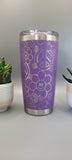 Daisy and Peace Laser Engraved 20oz Double Wall Insulated Tumbler Travel mug,Seamless Tumbler ,Gift for daughter, niece, Friend