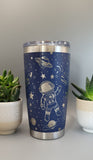 Space, Spaceman, Planets Laser Engraved 20oz Double Wall Insulated Tumbler Travel mug,Seamless Tumbler ,Gift for daughter, niece, Friend