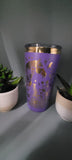 Horse and flowers Laser Engraved 20oz Double Wall Insulated Tumbler Travel mug,Seamless Tumbler ,Gift for daughter, niece, Friend