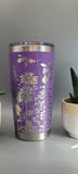 Florist, wild flowers, floral gift Laser Engraved 20oz Double Wall Insulated Tumbler Travel mug,Seamless Tumbler ,Gift