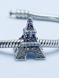 Paris Eiffel Tower Charm 925 Silver Charm European style Bracelet, Necklace Charm, 925 Charm Eiffel tower Charm