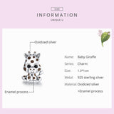 Giraffe 925 Silver Charm Fits European Bracelet , Necklace African Giraffe Charm, Giraffe Charm, European Charm, 925 Charm, Gifts for her
