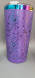 Flower garden,flowers purple and rainbow Laser Engraved 20oz Double Wall Insulated Tumbler Travel mug,Seamless Tumbler ,Gift