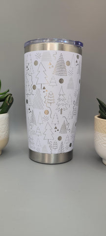 Christmas Trees 20oz Double Wall Insulated Tumbler Travel mug Custom Seamless Tumbler,