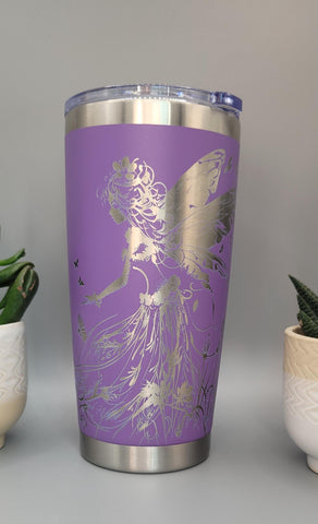 Fairy 20oz Double Wall Insulated Tumbler Travel mug Custom Seamless Tumbler,